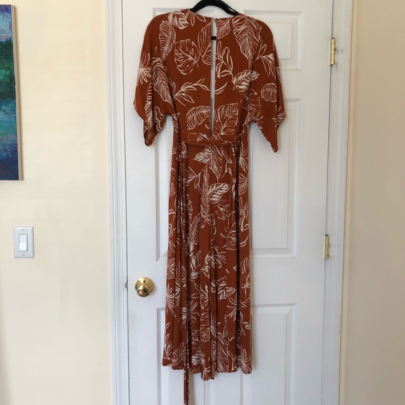 Leaf Print Culotte Jumpsuit - Picture 2 of 7